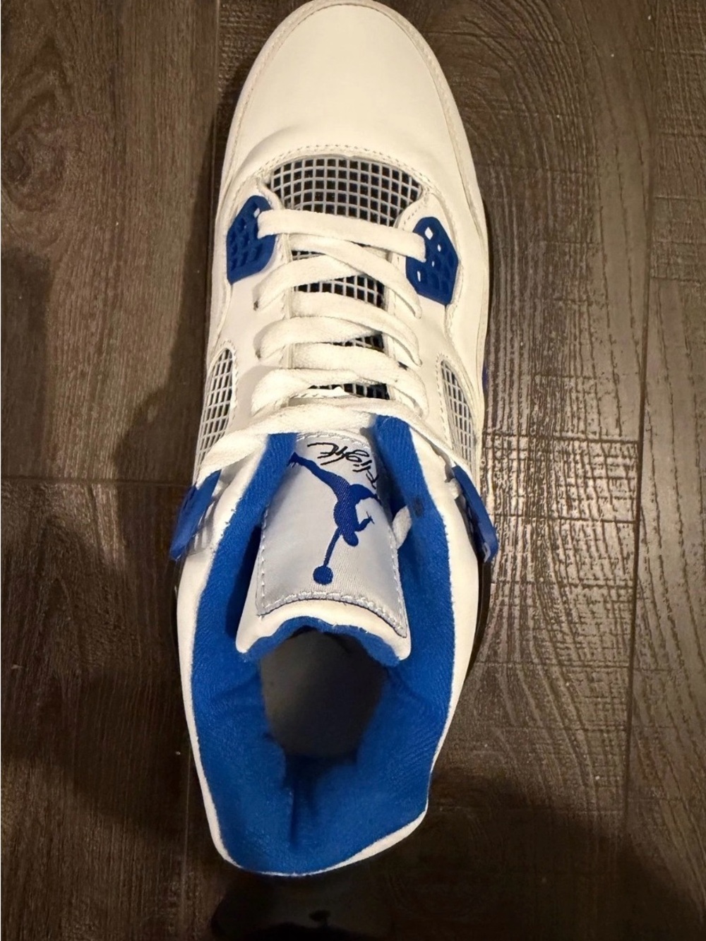 Air Jordan 4 Retro Motorsports White Blue Black 308497-117 Mens Size 8 - Picture 5 of 16
